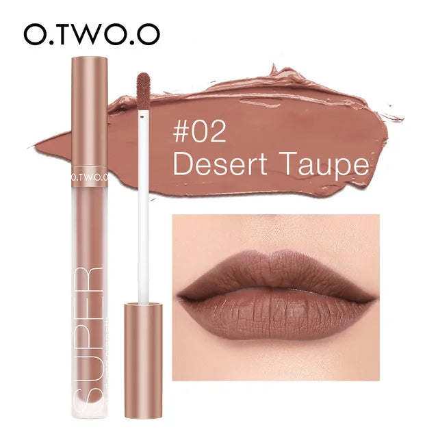 O.TWO.O Makeup Matte Lip Gloss Super Soft No Sticky Woman Sexy Red Brown Nude Lipstick Waterproof Lips Cosmetics