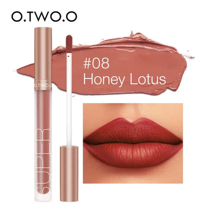 O.TWO.O Makeup Matte Lip Gloss Super Soft No Sticky Woman Sexy Red Brown Nude Lipstick Waterproof Lips Cosmetics