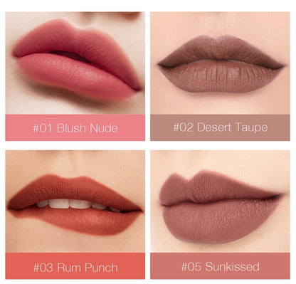 O.TWO.O Makeup Matte Lip Gloss Super Soft No Sticky Woman Sexy Red Brown Nude Lipstick Waterproof Lips Cosmetics