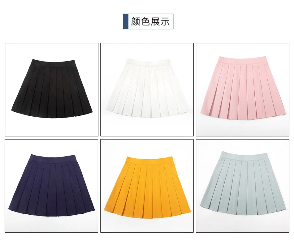 No Panties Pleated Skirt Elastic High Waist Cosplay Sexy Goth Harajuku Kawaii Punk Skirts Falda Sexy Mujer Women Clothing