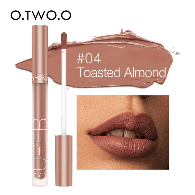 O.TWO.O Makeup Matte Lip Gloss Super Soft No Sticky Woman Sexy Red Brown Nude Lipstick Waterproof Lips Cosmetics