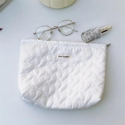 New Heart Pattern Women Makeup Bag Toiletries Cosmetic Organizer Zipper Bag Travel Wash Pouch Cosmetic Bag Female Make Up Bags