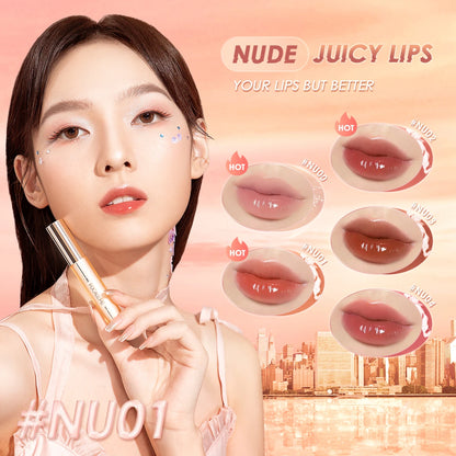 FOCALLURE High Pigmented Liquid Lipstick Glasting Juicy Dewy Effect Lip Gloss Watery Non-sticky Plumpy Liptint Makeup Cosmetics