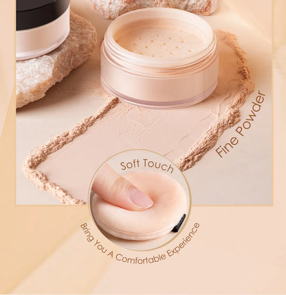 Wholesale FOCALLURE 9 Colors Oil-control Loose Powder Waterproof Long-lasting Face Compact Setting Powder Makeup Cosmetics