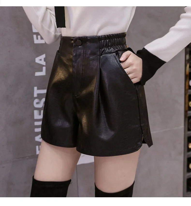 2023 Casual A-line Shorts Leather Leg Pants Women Clothing Women Pants Summer Shorts