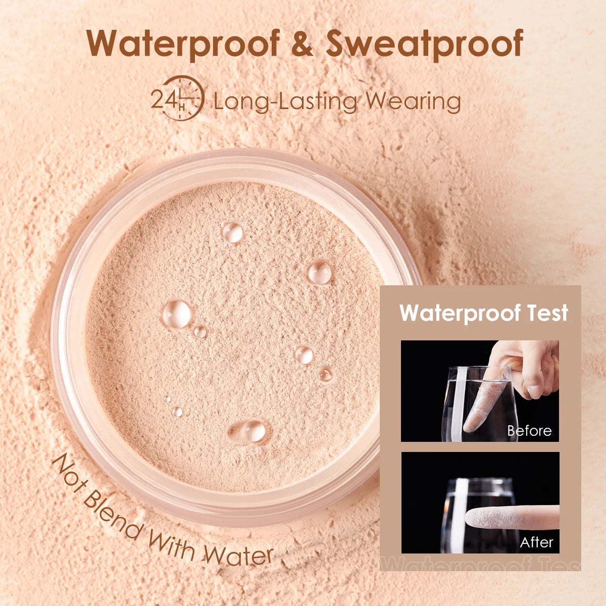 Wholesale FOCALLURE 9 Colors Oil-control Loose Powder Waterproof Long-lasting Face Compact Setting Powder Makeup Cosmetics