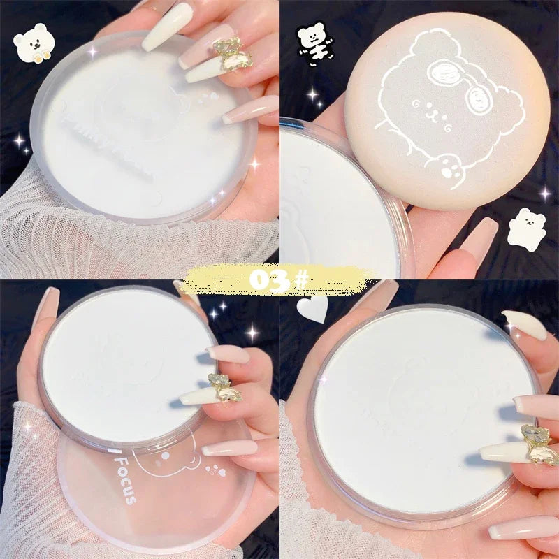 Oil Control Makeup Powder  Moisturizing Brightening Press Powder Nature Light Breathable Waterproof Lasting Setting Loose Powder