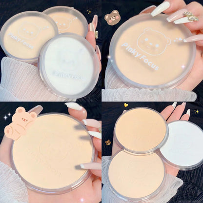 Oil Control Makeup Powder  Moisturizing Brightening Press Powder Nature Light Breathable Waterproof Lasting Setting Loose Powder