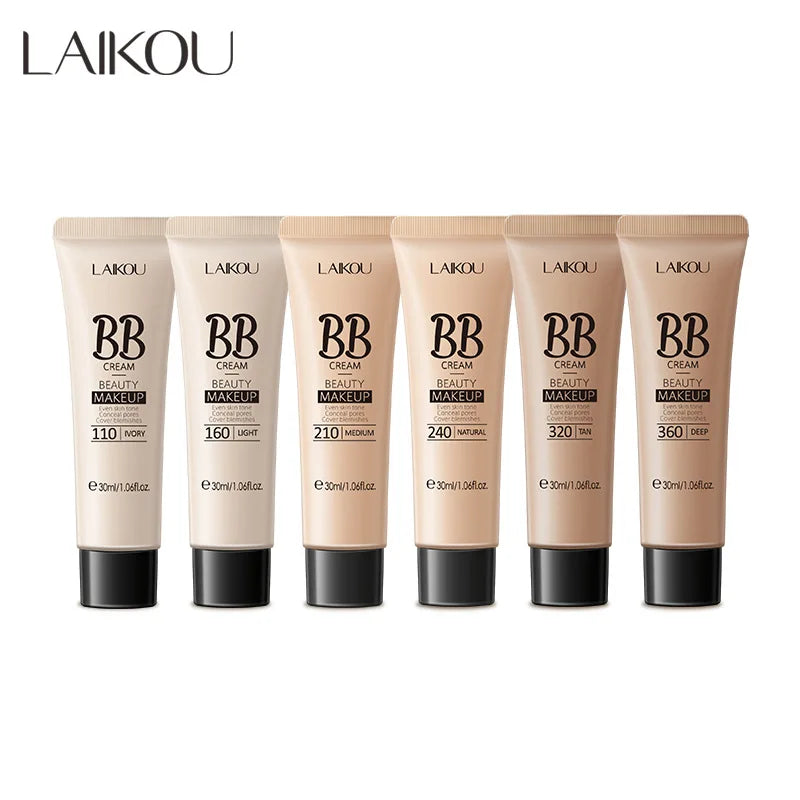 LAIKOU BB Cream Face Base Liquid Foundation Makeup Waterproof Long Lasting Facial Concealer Whitening Cream Korean Make Up