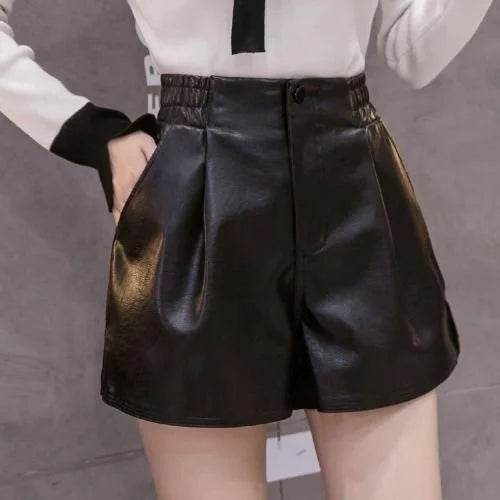 2023 Casual A-line Shorts Leather Leg Pants Women Clothing Women Pants Summer Shorts