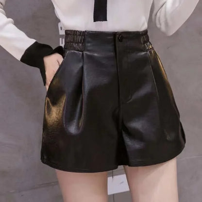 2023 Casual A-line Shorts Leather Leg Pants Women Clothing Women Pants Summer Shorts