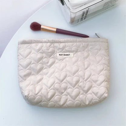 New Heart Pattern Women Makeup Bag Toiletries Cosmetic Organizer Zipper Bag Travel Wash Pouch Cosmetic Bag Female Make Up Bags